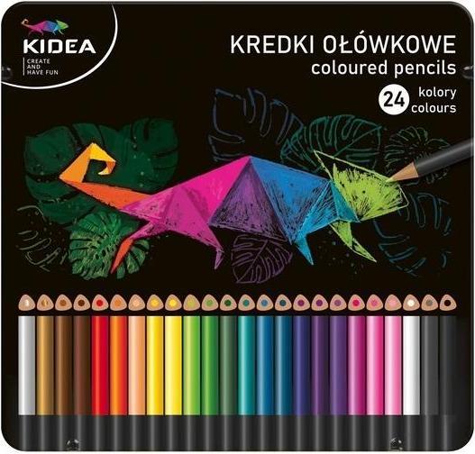 Derform Set of 24 triangular crayons (KTMP24KA) (Multicoloured, 24 x)