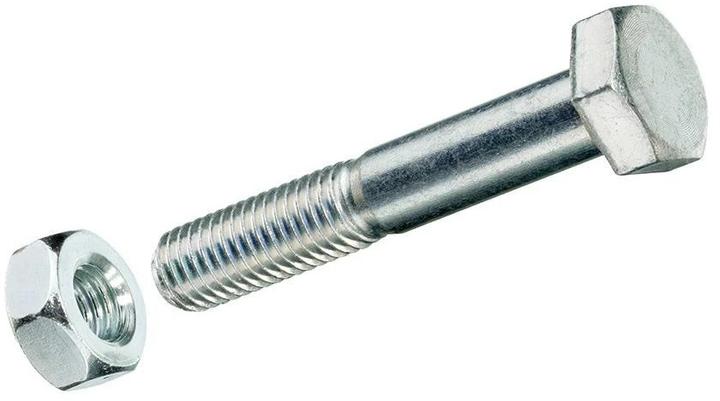 Produktbild Krafter Sechskantschrauben M 8 x 60 mm mit Muttern Stahl, 2 Stück (2 Schrauben pro Stück)