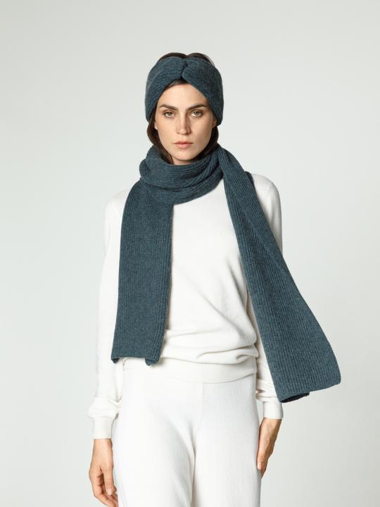 Produktbild Furnari Gestrickter 100% KaschmirSchal - Lugano Grün