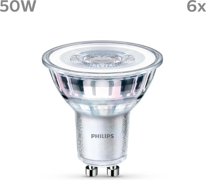 Produktbild Philips LED Classic (GU10, 4.60 W, 355 lm, 6 x, F)