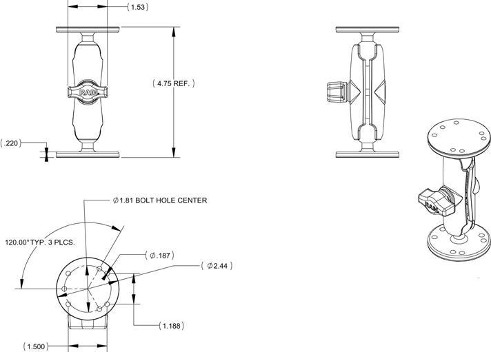 Produktbild RAM Mounts RAM Mount W/ Hardware For