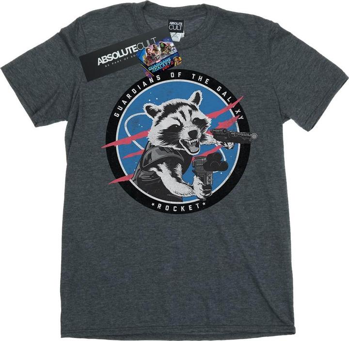 Actual product image Mens Guardians Of The Galaxy Rocket Emblem T-Shirt (L)