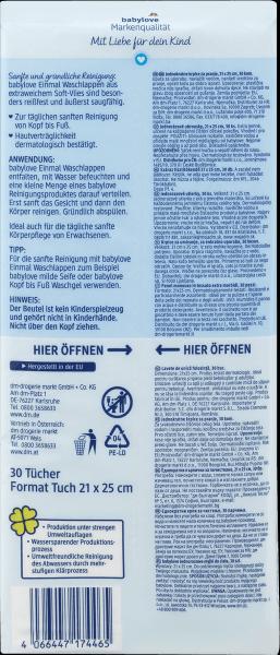 Produktbild dm babylove Einmal Waschlappen
