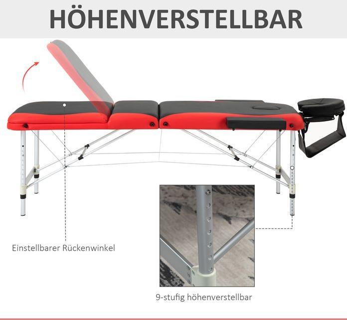 Image du produit Swisshandel24 Tables de massage pliantes Tables cosmétiques Table de massage réglable en hauteur avec appui-tête