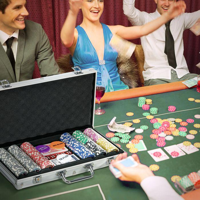Actual product image Swisshandel24 Poker case set, 500 poker chips 11.5 grams, poker set with lock, 2 poker decks, 5 dice, 1 dealer B