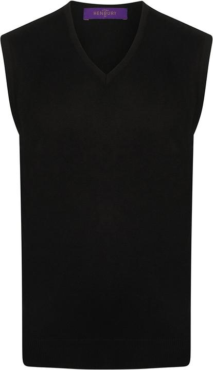 Actual product image Henbury Fine knit jumper with V-neck (M)