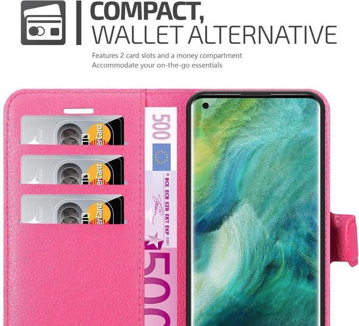 Actual product image Cadorabo Book with stand function cover (Oppo Find X2 Pro)