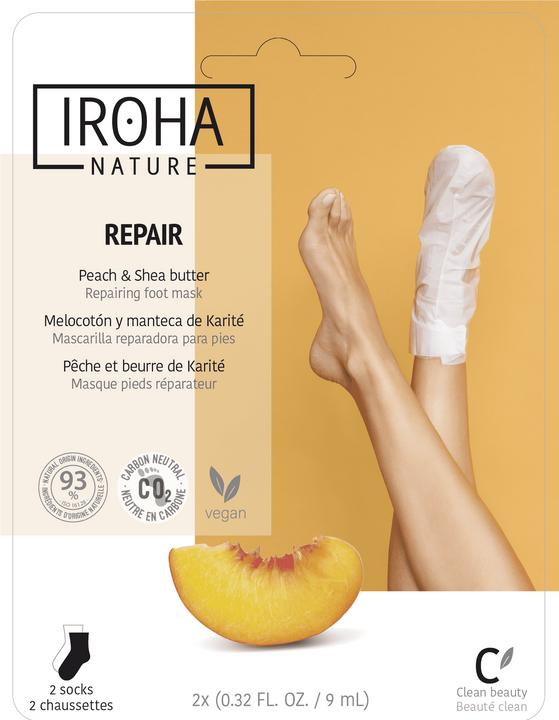 Immagine prodotto Iroha Nature Natura - Maschera per piedi Calzini Riparazione Pesca (Maschera del piede, 9 ml)