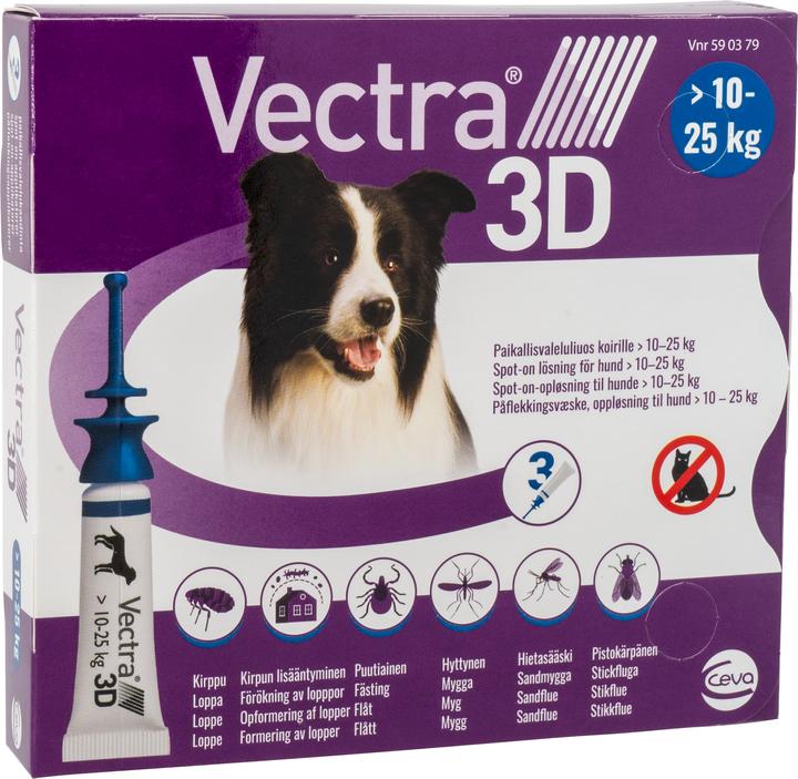 Image du produit Vectura Vectra 3D - Spot-on-solution (chiens) 10-25 kg 3pk - (590379) (Chien)