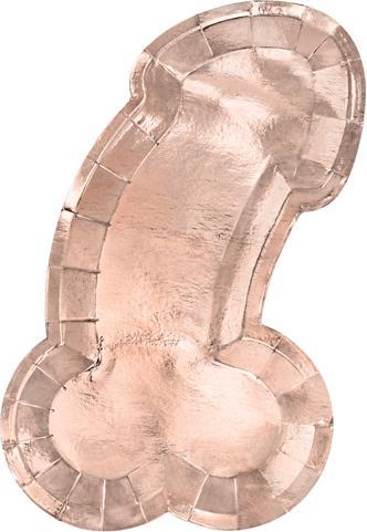 Actual product image Partydeco Same penis forever party plate in rose gold
