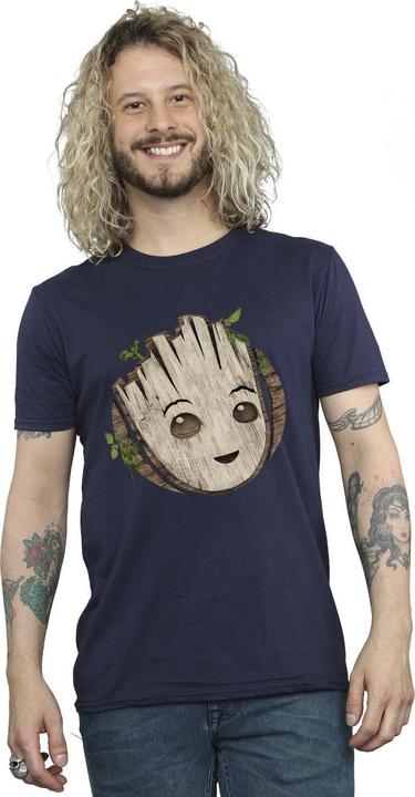 Immagine prodotto I Am Groot Wooden Head Maglietta Uomo (L)