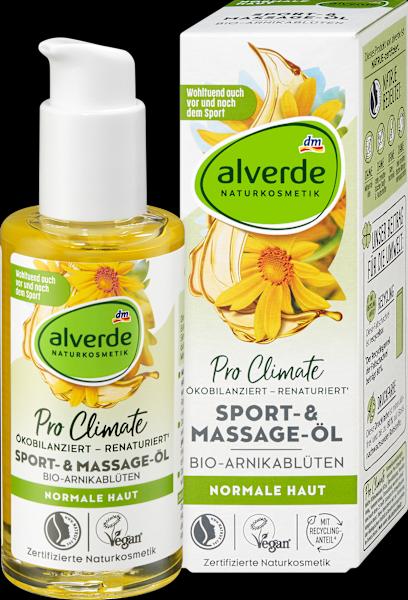 Immagine prodotto dm alverde Olio per massaggi sportivi Fiori di Arnica Biologici (Olio corpo, 100 ml)