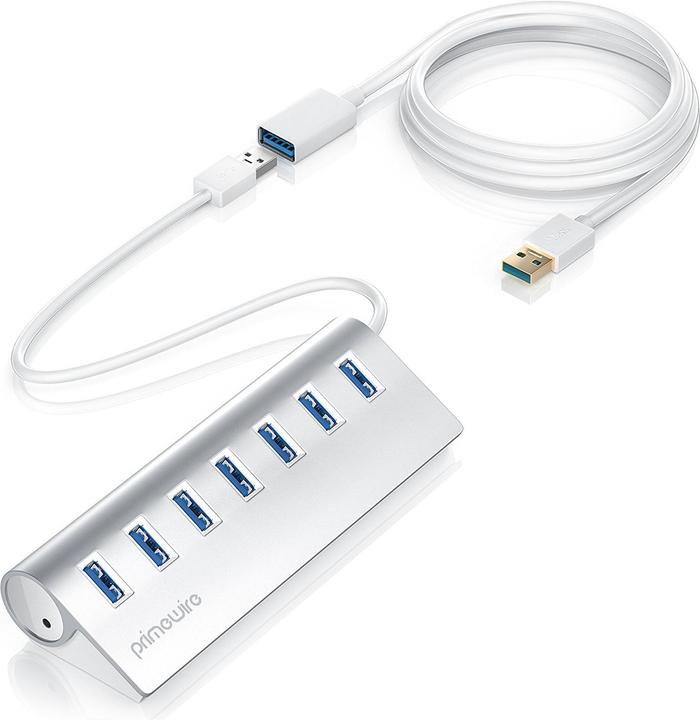 Actual product image Primewire 7 Port USB 3.0 Hub with USB Cable (USB-A, 7 Ports)