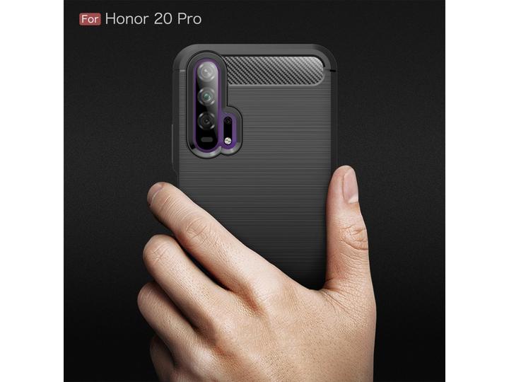 Image du produit Screenguard Housse Honor 20 Pro Carbon Brushed Soft TPU (Honor 20 Pro)