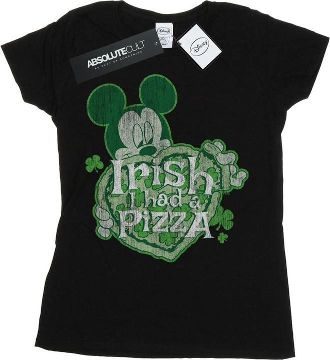 Immagine prodotto Disney Mickey Mouse Shamrock Pizza Maglietta Donna (M)