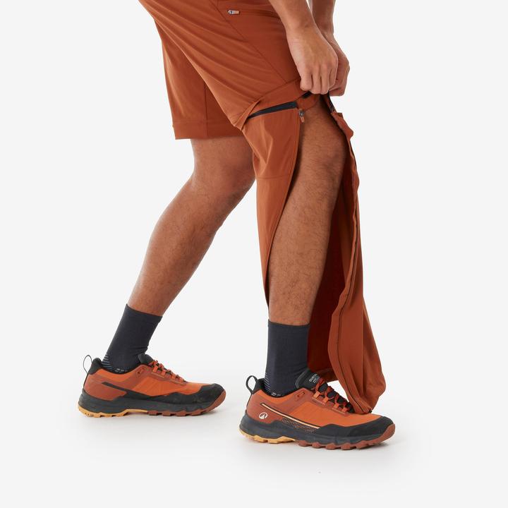 Image du produit Quechua Pantalon modulable de randonnée homme, MH500 MARRON (L)
