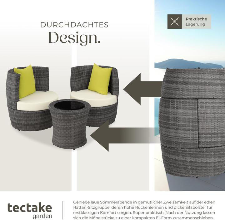 Actual product image tectake Rattan seating group Nice