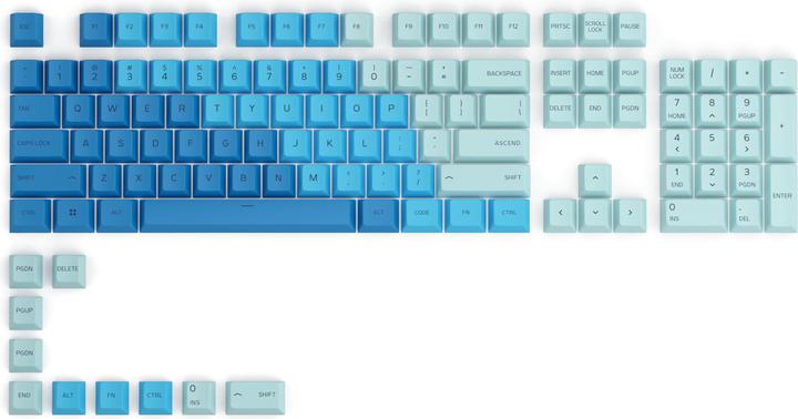 Glorious PC Gaming Race GPBT Keycaps - 114 PBT keycaps, ANSI, US layout, Caribbean