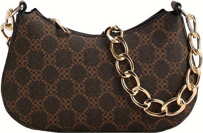 Image du produit Only-Bags.Store Sac d'épaule classique imprimé rétro, sac à bandoulière simple, sac à main décontracté, shopping
