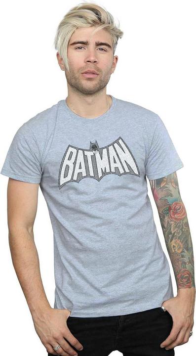 Actual product image Mens Batman Retro Crackle Logo T-Shirt (L)