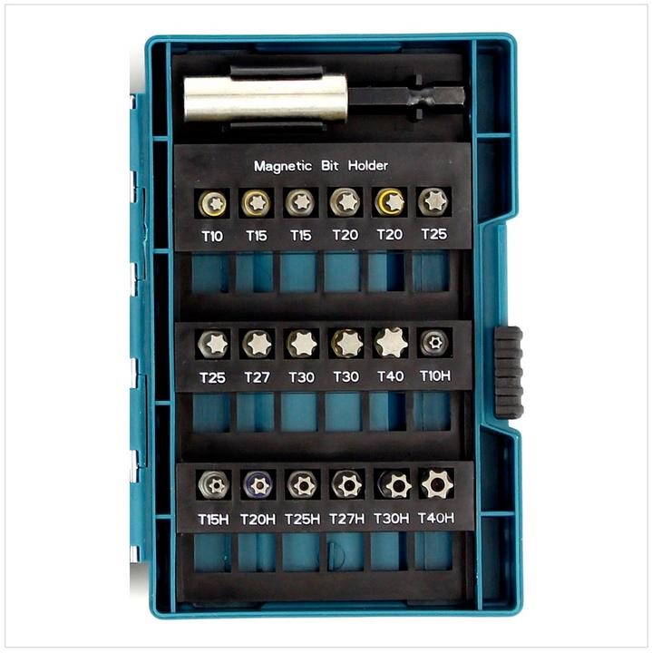 Produktbild Makita BitSet D37194 (4, 4.5, 5.5, 6.5, 27, 40, TX25, PH2, H6, PZ2, TX10, PH1, TX15, H3, TX30, PH0, PZ1, 27H, 15h, H4, 40H, PH3, 20H, PZ3, 25H, 30H, H5, TX20, PZ0)