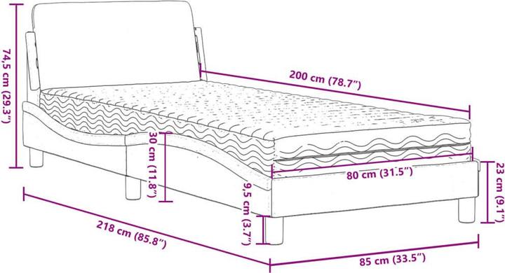 Immagine prodotto VidaXL Khloe (80 x 200 cm)