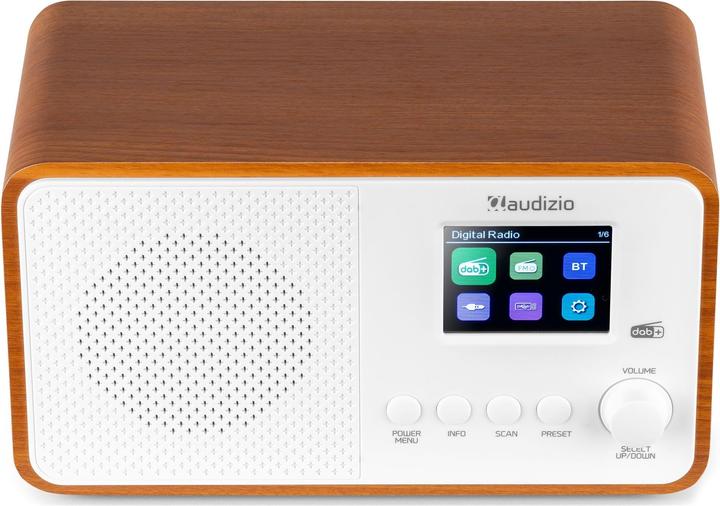 Produktbild Audizio DAB+ Radio Avio Weiss, Radio Tuner: FM, DAB+ (FM, DAB+, Bluetooth)