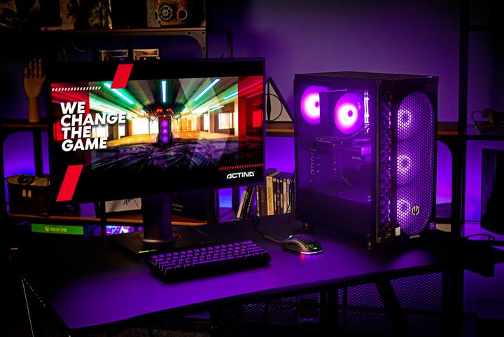 Produktbild Actina 5901443339281 PC Midi Tower AMD Ryzen™ 5 5600 DDR4-SDRAM SSD AMD Radeon RX 7700 XT Black (AMD Ryzen 5 5600, 32 GB, 1000 GB, Radeon RX 7700 XT)
