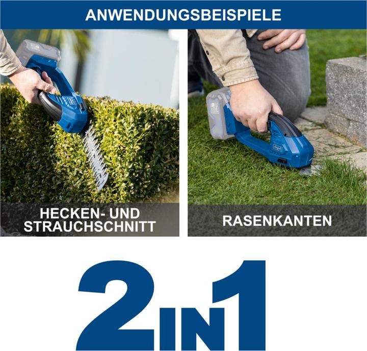 Productafbeelding Scheppach C-HTGS200-X accugras- en buxusschaar (bouwmarkt) (Draadloze heggenschaar)