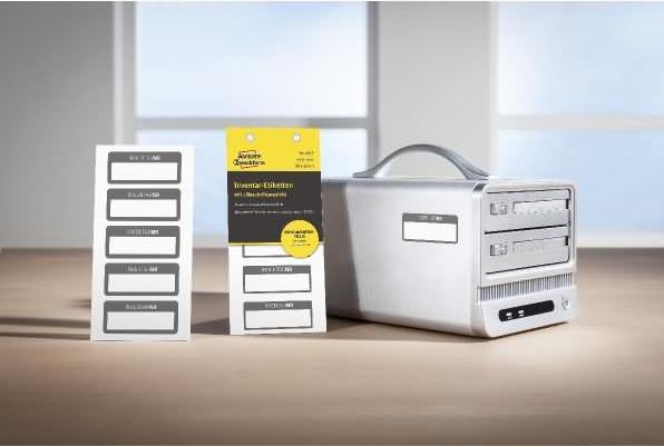 Actual product image Avery Inventory labels peel-off proof