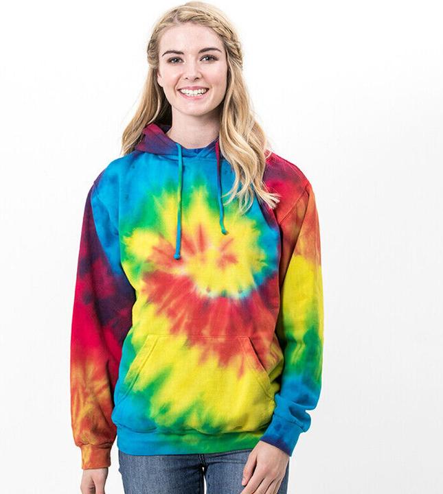 Produktbild Colortone Kvinnor Rainbow Hoodie Kapuzenpullover BatikOptik (L)