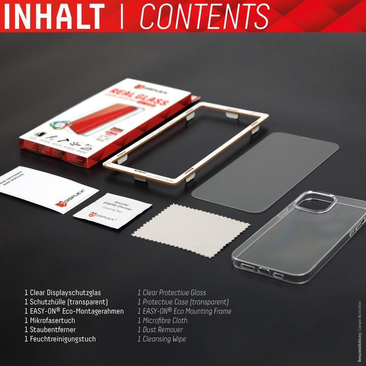 Produktbild Displex Real Glass, 2D Panzerglas + Handyhülle (1 Stück, Samsung Galaxy S22+)