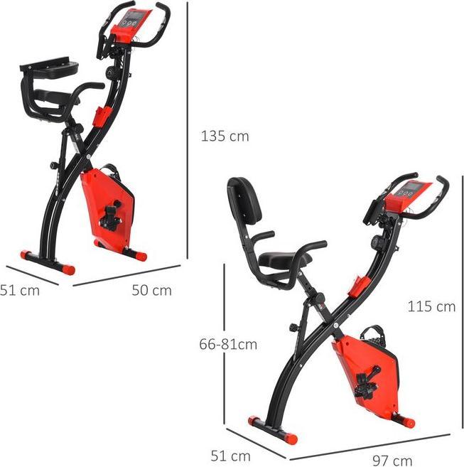 Immagine prodotto Swisshandel24 Home trainer 2-in-1 Display LCD, pieghevole, 8 livelli di resistenza magnetica regolabile, 1 paio