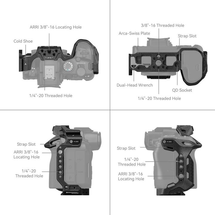 Immagine prodotto SmallRig Black Mamba per Canon EOS R6 Marchio (Gabbietta)