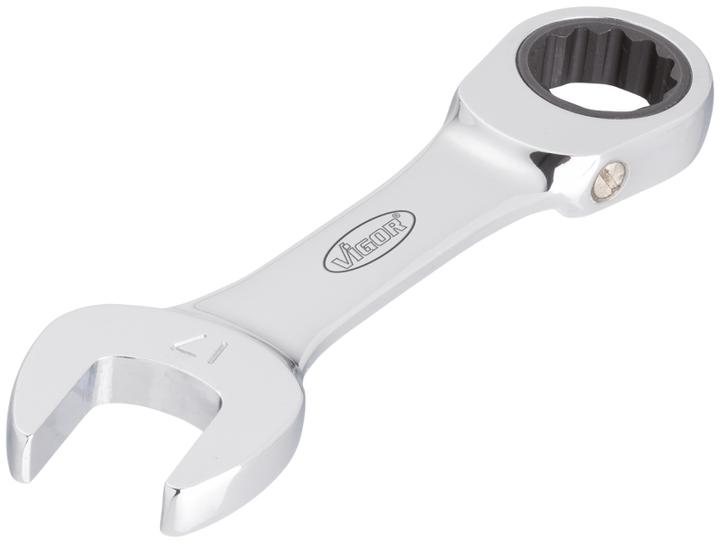 Produktbild Vigor Ratschen-Ring-Maulschlüssel ∙ kurz ∙ V2830 ∙ Aussen Sechskant Profil, Aussen Doppel-Sechskant P… (16 mm)