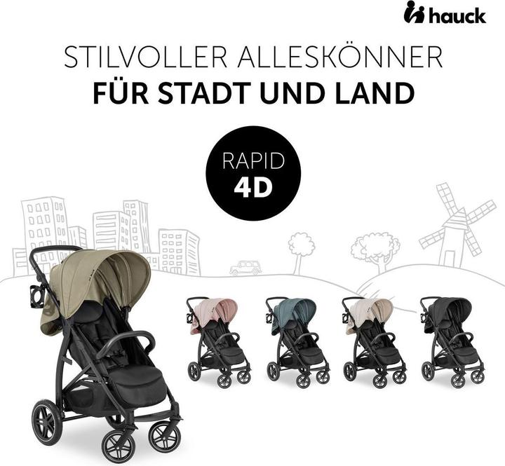 Immagine prodotto Hauck Buggys & Sportwagen Buggy Rapid 4D (bis 25 kg) - XL Verdeck &