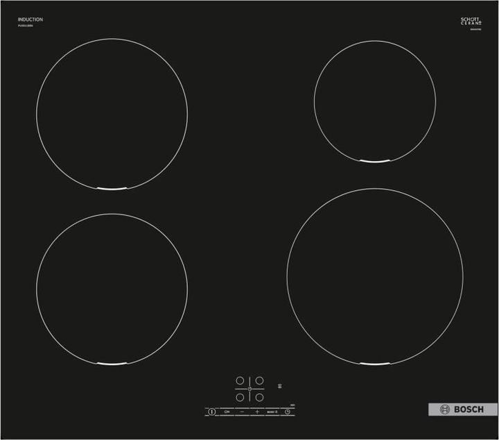 Bosch Hausgeräte Serie 4 PUE611BB6E kookplaat Zwart Inbouw inductiekookplaat 4 zone(s)
