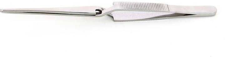 Actual product image Rs Pro Stainless Steel Tweezers, Acid Resistant, Straight Tip, Rounded Serrated, 165 mm