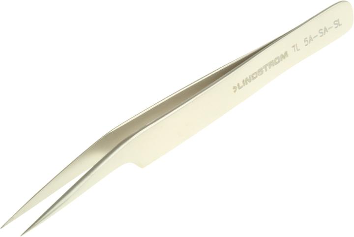 Bahco Edelstahl Pinzette ESD geschützt Säurebeständig, Spitze Gebogen, Fein, 115 mm