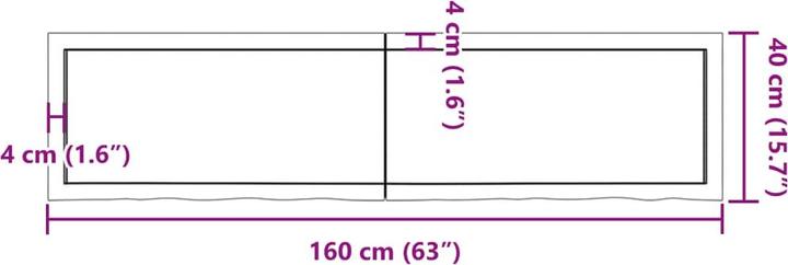 Image du produit VidaXL Oak Nature (160 x 40 x 6 cm)