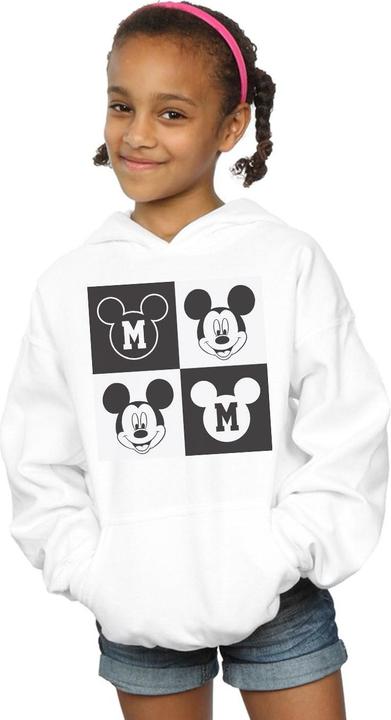 Actual product image Disney Girls Mickey Mouse Smiling Squares Hoodie (128)