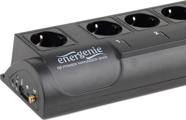 Actual product image Energenie EG-SMS - 4 AC outputs - type F - 220-230 V - 50 - 60 Hz - 10 A - black (6 x, CEE 7/3, 1.80 m)