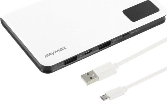 Actual product image Mymax iMYMAX Power Bank 10.000mAh MM-PB / 007 white (10000 mAh, 12000 Wh)