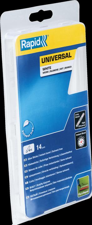 Actual product image Rapid Universal white glue sticks Ø12x190mm 14 pieces