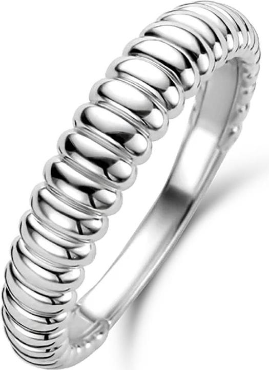 Ti Sento Milano Ring Silber rhodiniert Rippenstruktur 12218SI (56, 925 Silber)
