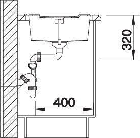 Actual product image Blanco Metra 5 S (Top-mounted sink, 86 cm, 50 cm)