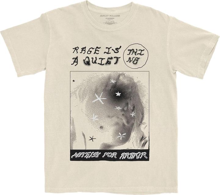 Actual product image Universal Textiles Unisex Adult Rage Is A Quiet Thing Cotton T-Shirt (S)