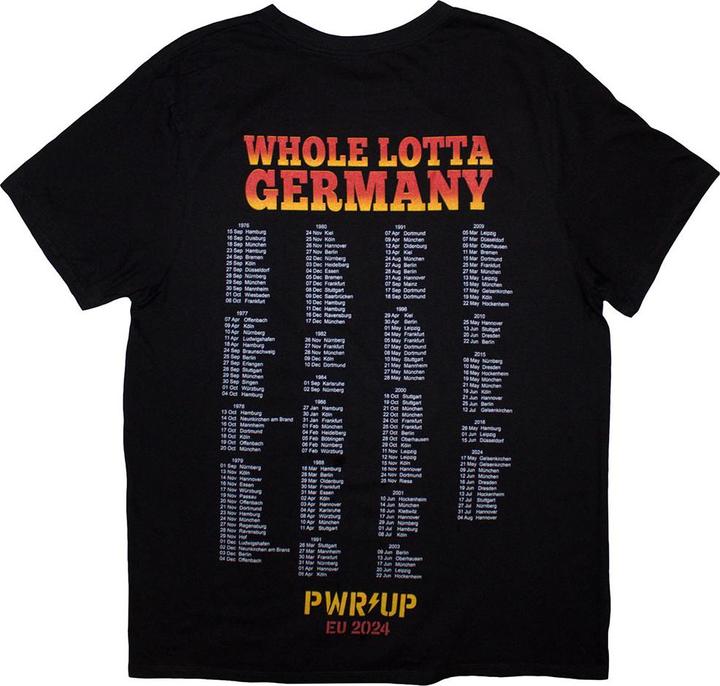 Image du produit AC/DC - T-shirt WHOLE LOTTA GERMANY PWR-UP EU TOUR '24 - Adulte (S)