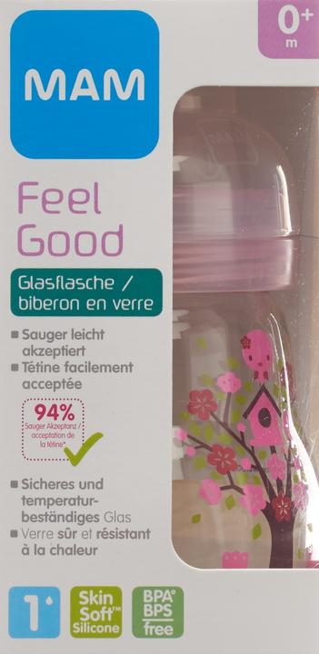 Image du produit MAM Bouteille de verre Feel Good assortie (170 ml)