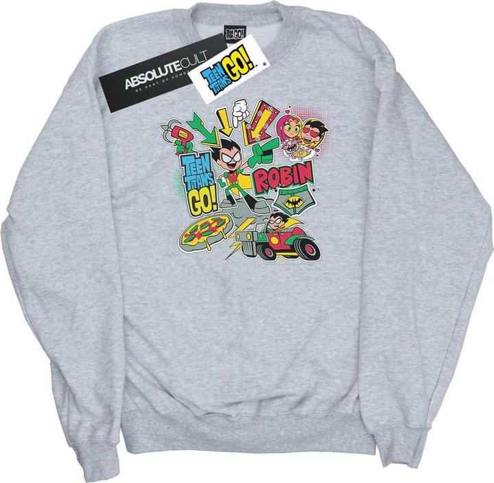 Image du produit - Sweat TEEN TITANS GO ROBIN MONTAGE - Fille (128)